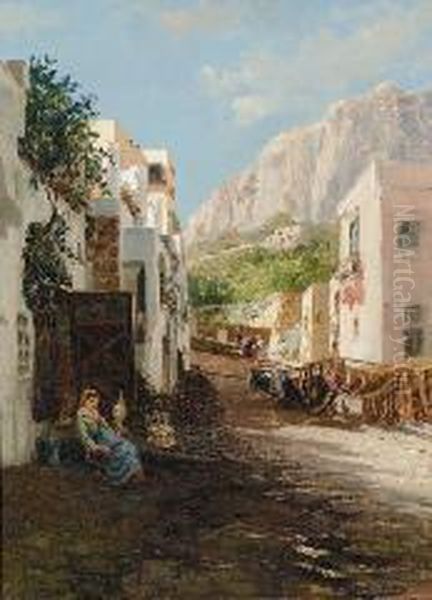 Scorcio Di Capri Oil Painting by Bernard Hay