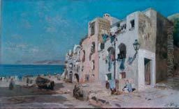 Marina Di Capri Oil Painting by Bernard Hay