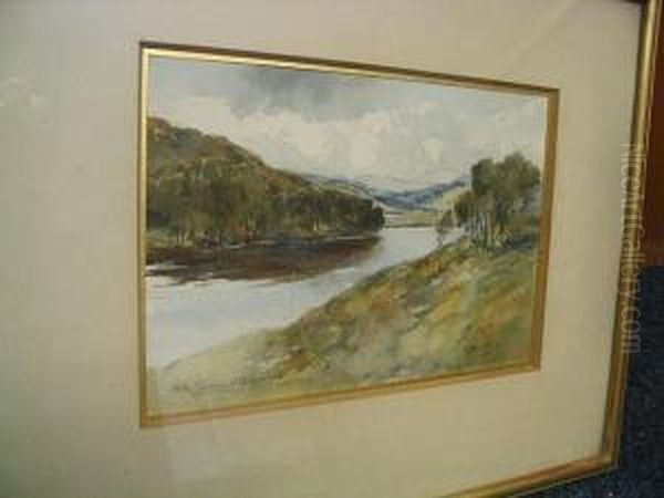 On The Tweed At Abbotsford Oil Painting by Thomas Marjoribanks Hay