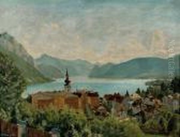 Gmunden Am Traunsee Oil Painting by Karl Hayd