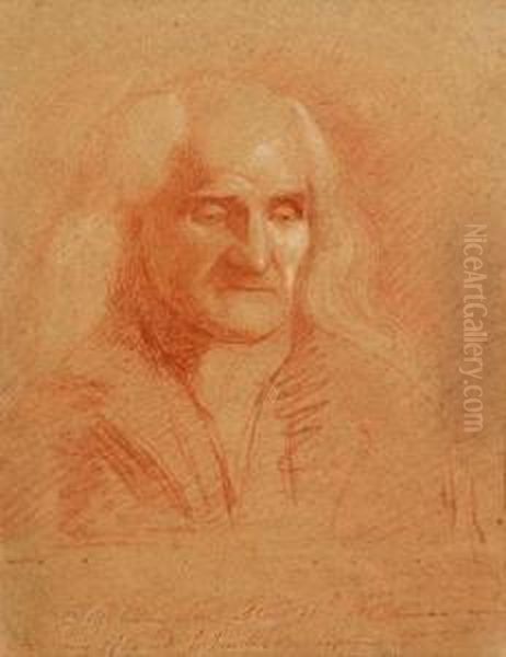 Portrait Of An Old Man Oil Painting by Benjamin Robert Haydon