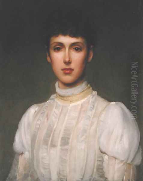 Portrait of a Woman Oil Painting by Philip Hermogenes Calderon