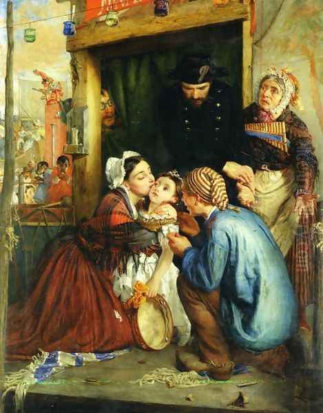 French Peasants Finding Their Stolen Child Oil Painting by Philip Hermogenes Calderon