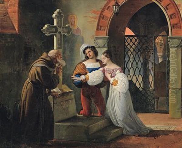 Die Hochzeit Vonromeo Und Julia Oil Painting by Francesco Paolo Hayez