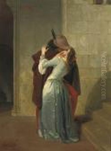 Il Bacio Oil Painting by Francesco Paolo Hayez