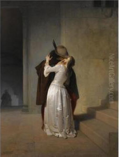 Il Bacio Oil Painting by Francesco Paolo Hayez