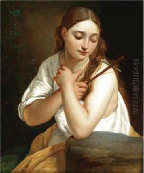 The Penitent Magdalene Oil Painting by Francesco Paolo Hayez