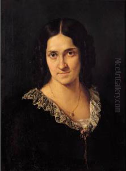 Ritratto Della Cantante Matilde Juva Branca Oil Painting by Francesco Paolo Hayez