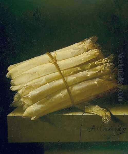 Asparagus Oil Painting by Adriaen Coorte