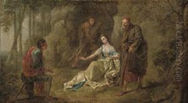 A Scene From The Tempest By William Shakespeare Oil Painting by Francis Hayman