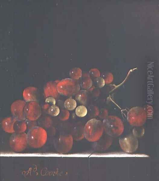 Still Life with Grapes Oil Painting by Adriaen Coorte