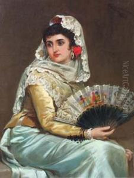 Seated Spanish Beauty by John Haynes-Williams