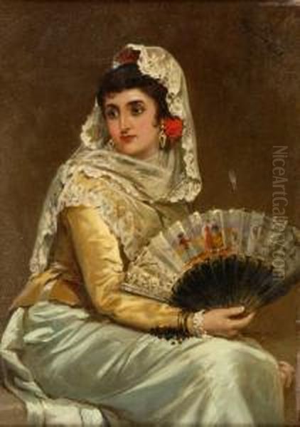 Spanish Beauty Oil Painting by John Haynes-Williams