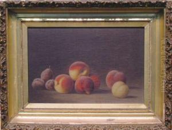 Still Life With Peaches And Plums Oil Painting by Barton Stone Hays