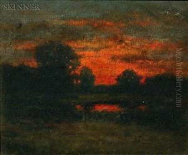 Sunset Landscape Oil Painting by George Arthur Hays