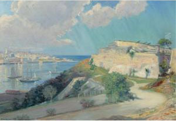 View Of Havana Harbor Oil Painting by Arthur Merton Hazard