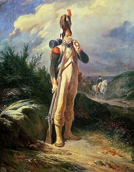 The Grenadier Guard, 1842 Oil Painting by Nicolas Toussaint Charlet