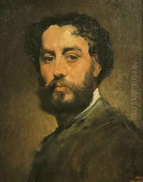 Autorretrato Oil Painting by Antonio Caba y Casamitjana