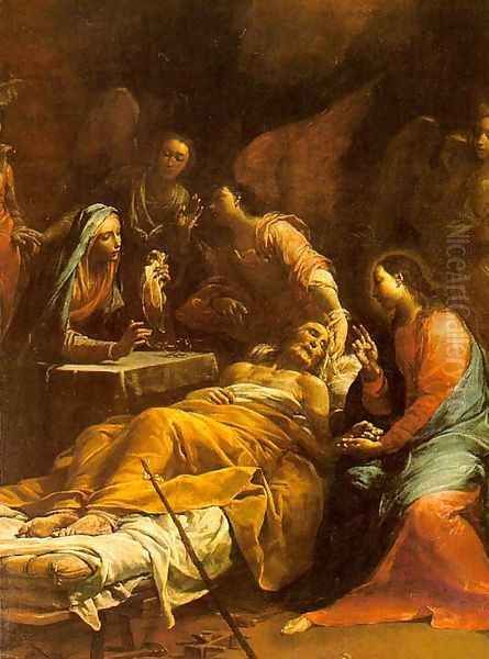 The Death of St. Joseph 1712 Oil Painting by Giuseppe Maria Crespi