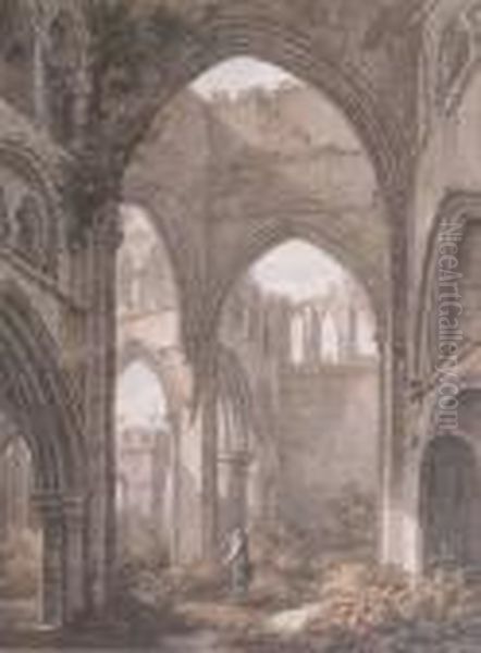 Lanercost Priory Oil Painting by Thomas Hearne