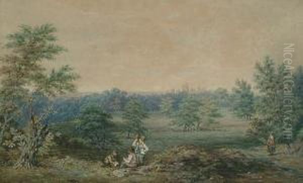 Windsor Great Park. Oil Painting by Thomas Hearne