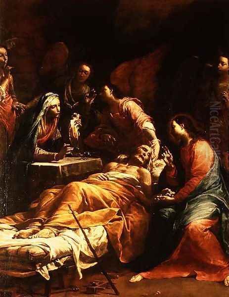 The Death of St. Joseph, c.1712 Oil Painting by Giuseppe Maria Crespi