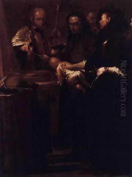 Baptism 1712 Oil Painting by Giuseppe Maria Crespi