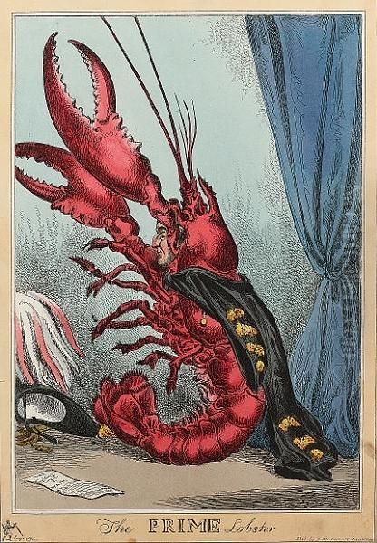 The Prime Lobster Oil Painting by William Heath