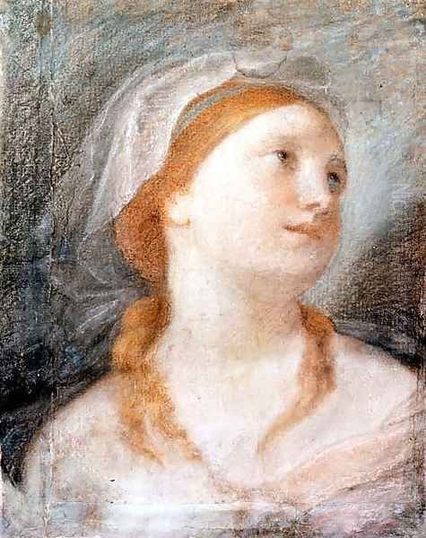 Study of the Head of a Young Woman with Red Hair Oil Painting by Giuseppe Maria Crespi