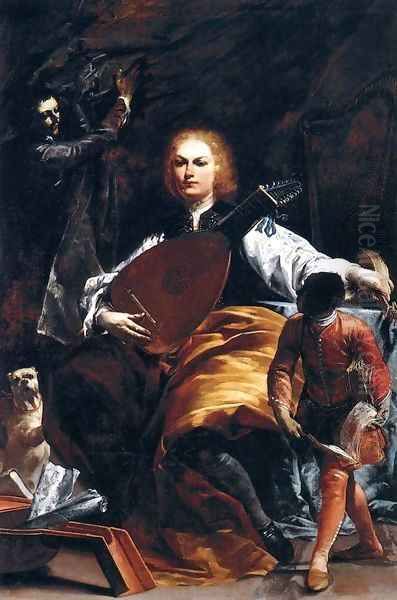 Count Fulvio Grati Oil Painting by Giuseppe Maria Crespi