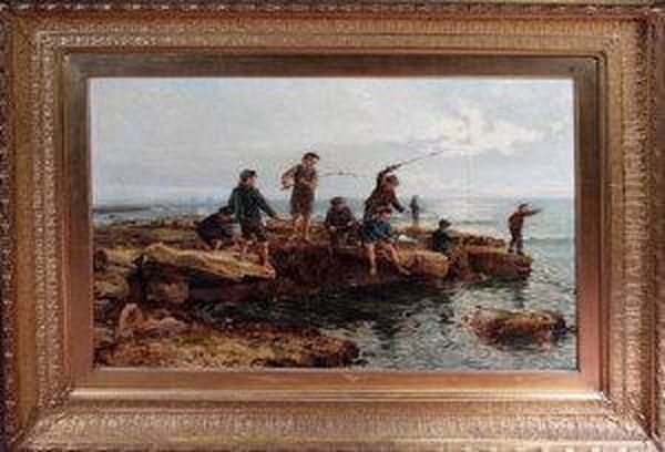 The Boys' Corner, Newbiggin Oil Painting by Ralph Hedley