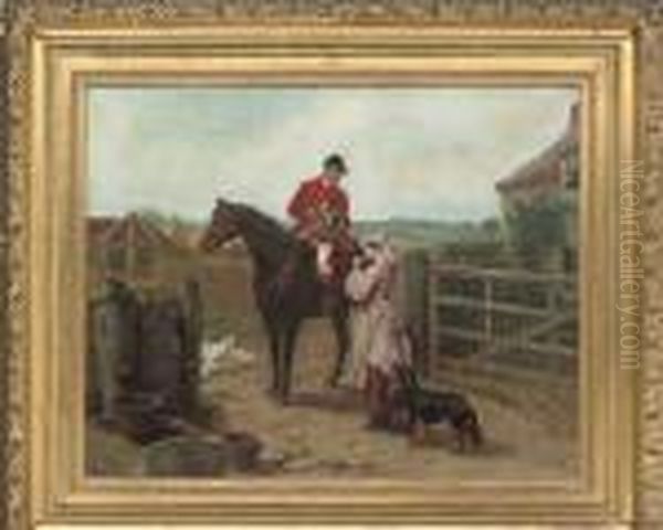 A Huntsman And A Maiden Oil Painting by Ralph Hedley