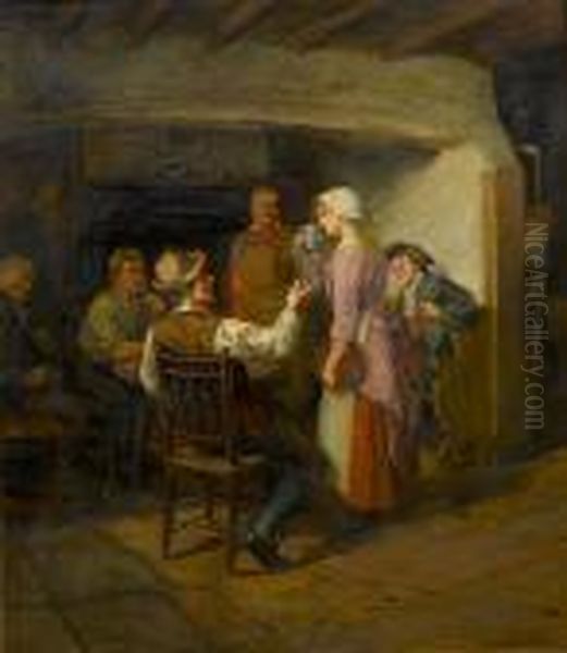 In The Tavern Oil Painting by Ralph Hedley