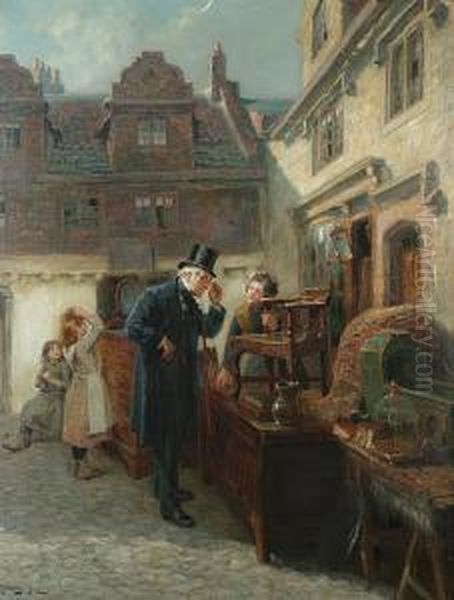 Real Antique Oil Painting by Ralph Hedley