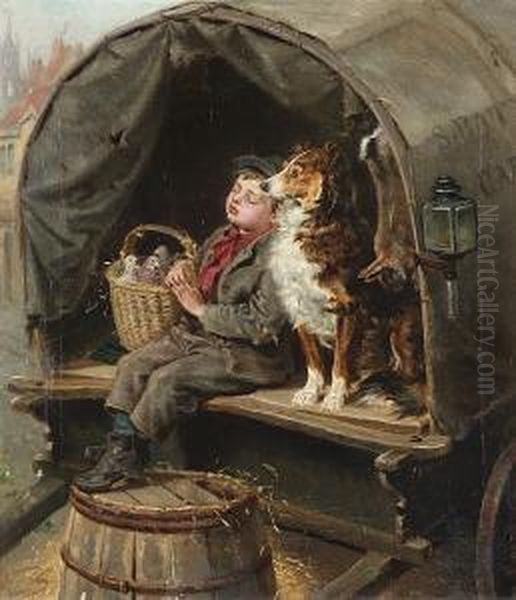 The Last In The Market Oil Painting by Ralph Hedley