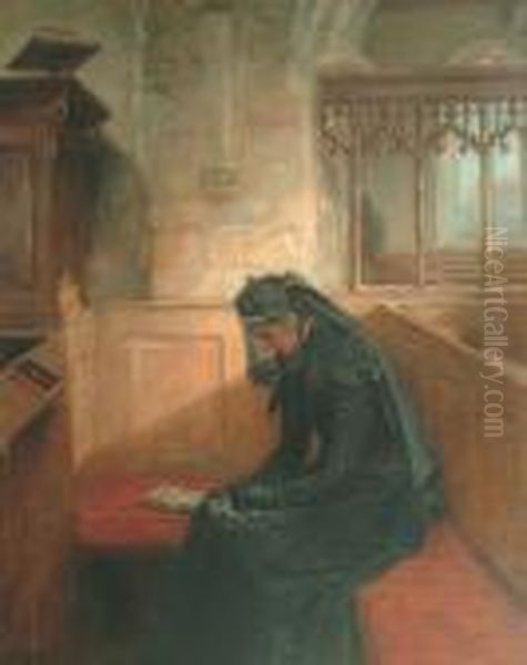 The Widow Oil Painting by Ralph Hedley