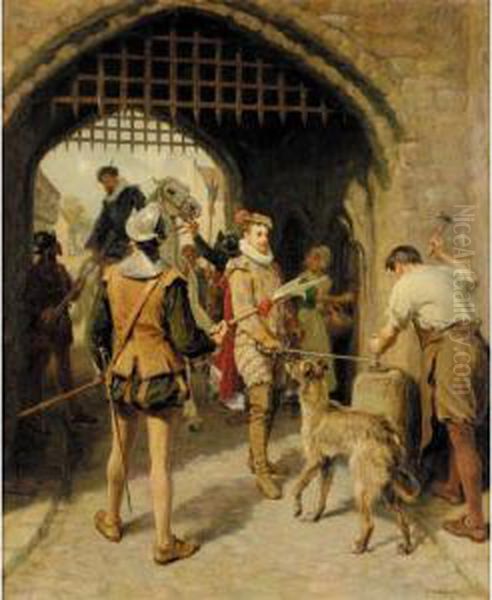 The City Gate Oil Painting by Ralph Hedley