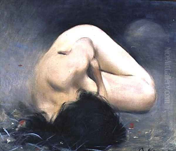 Nude Woman Oil Painting by Ramon Casas Y Carbo