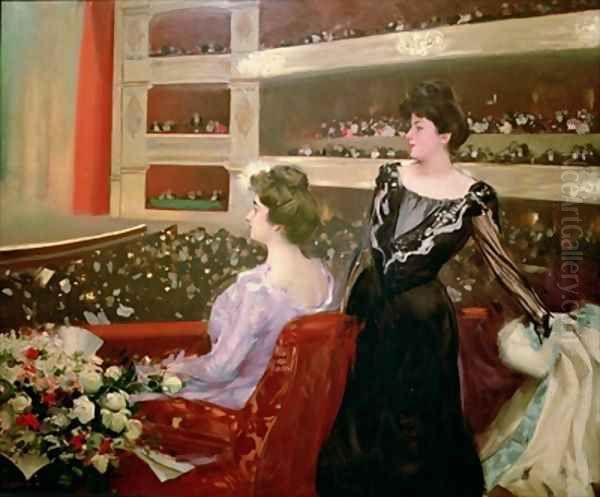 The Lyceum Oil Painting by Ramon Casas Y Carbo