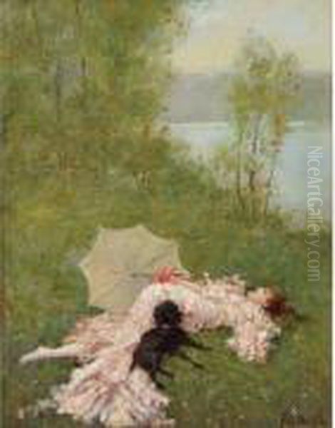 La Sieste Oil Painting by Ferdinand Heilbuth