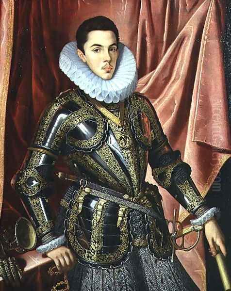 Portrait of a Young Man in Armour Oil Painting by Claudio Coello