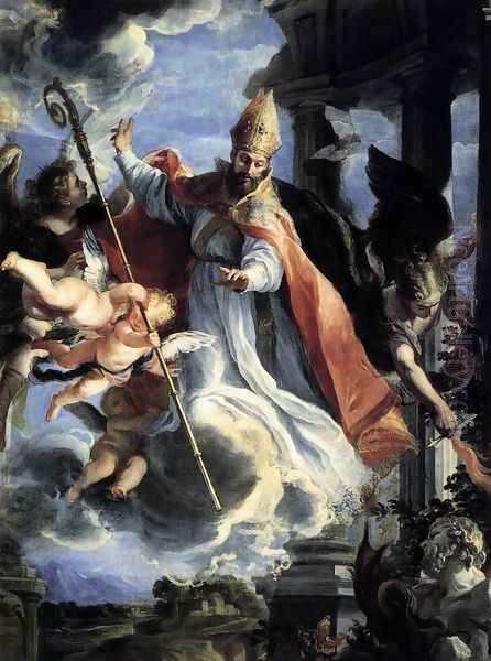 The Triumph of St Augustine 1664 Oil Painting by Claudio Coello