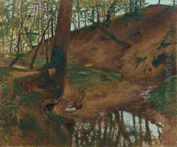 Waldquelle Oil Painting by Thomas Theodor Heine