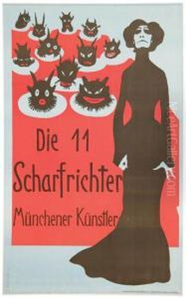 Die 11 Scharfrichter Oil Painting by Thomas Theodor Heine