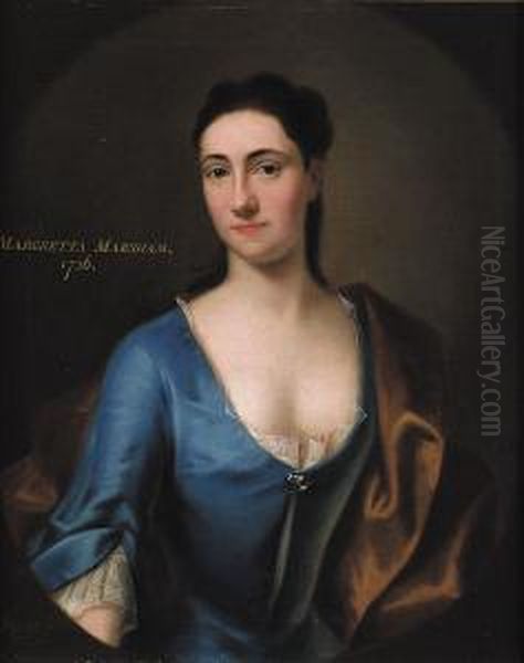 Portrait Of Margretta Marsham Oil Painting by John Theodore Sen Heins