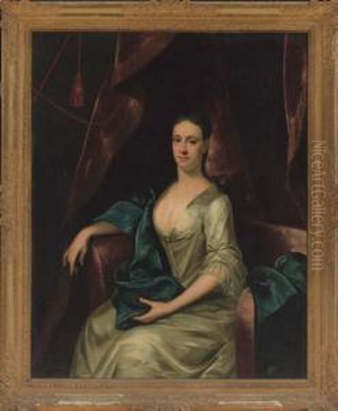 Portrait Of Rebecca Branthwayt (d.1740) Oil Painting by John Theodore Sen Heins