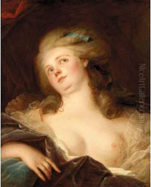 A Young Lady Reclining Oil Painting by Johann Ernst, Julius Heinsius