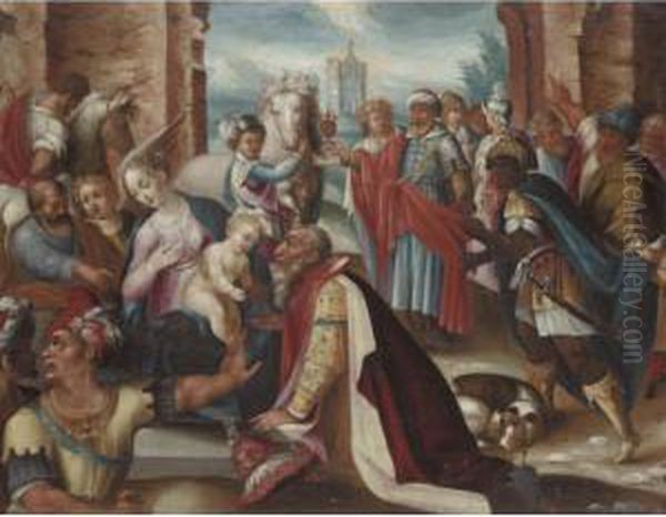 The Adoration Of The Magi Oil Painting by Joseph Heinz I