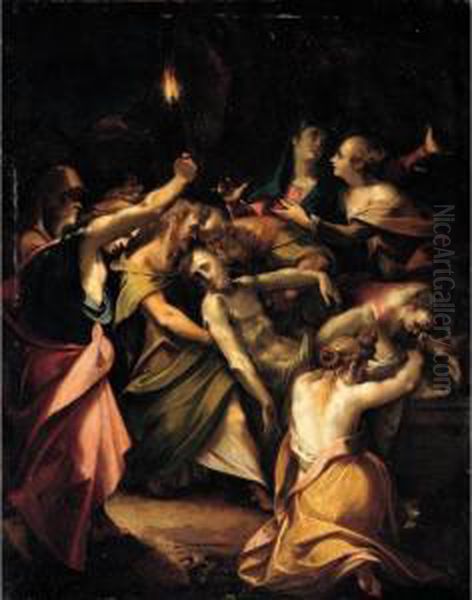 The Entombment Oil Painting by Joseph Heinz I