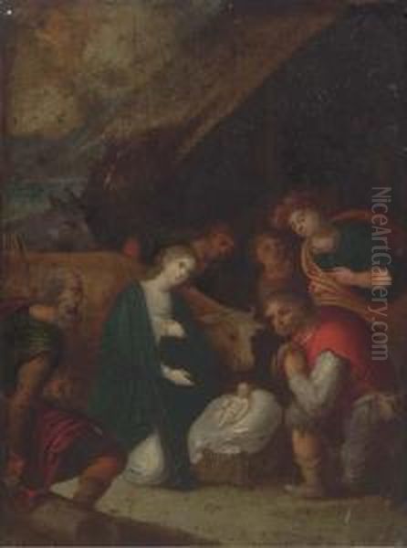 The Adoration Of The Shepherds Oil Painting by Joseph, The Younger Heintz